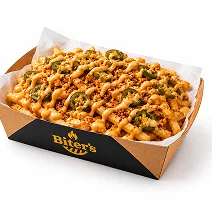Cheesy loaded fries topped with seasoned meat
